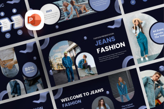 Y2K Modern Jeans Fashion PowerPoint Template